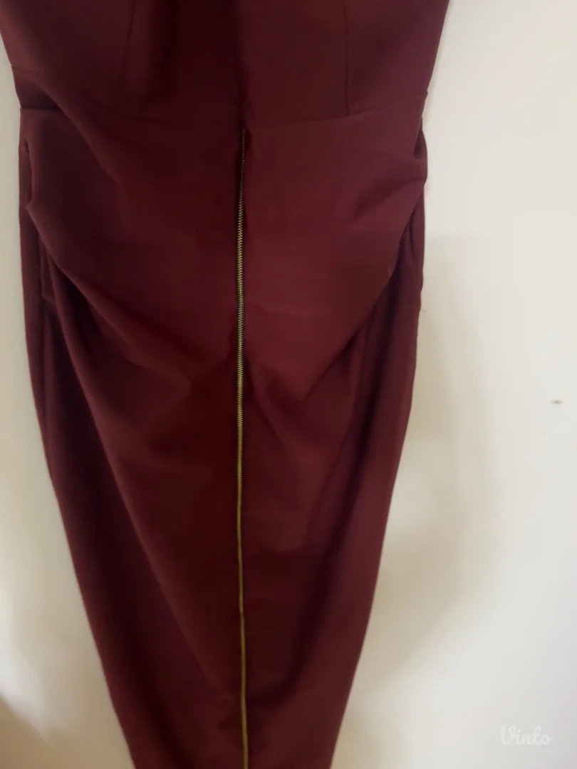 Bordo ženska haljina