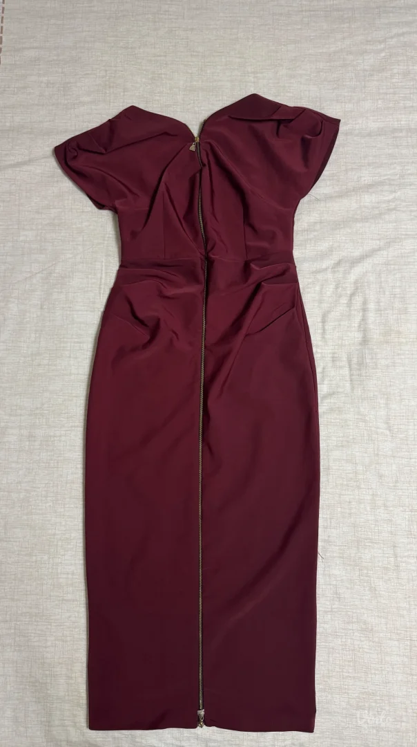 Bordo ženska haljina