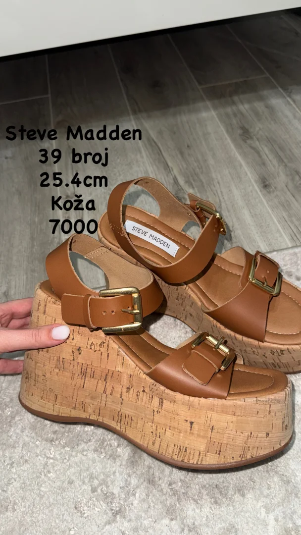Steve Madden sandale na plutu!Nove! Kozne!
