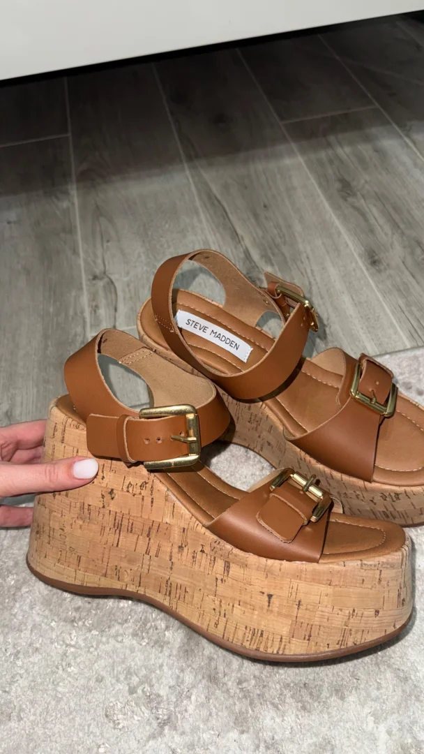 Steve Madden sandale na plutu!Nove! Kozne!