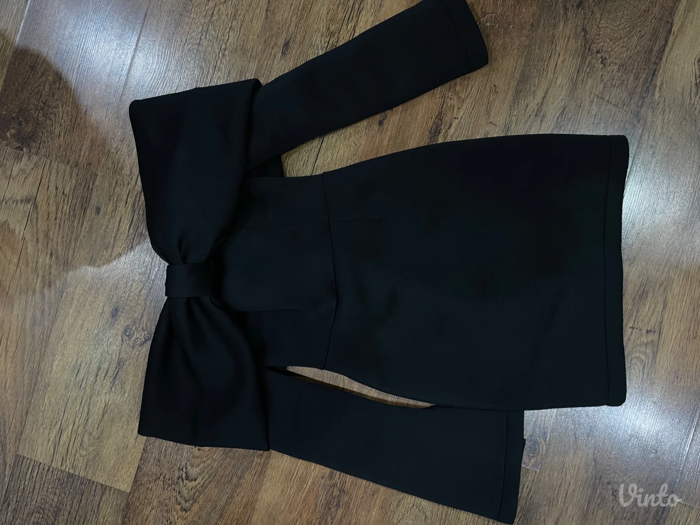 Blondy crna haljina sa mašnom NOVO