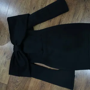 Blondy crna haljina sa mašnom NOVO