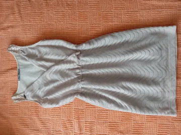 Elegantna bela /krem haljina