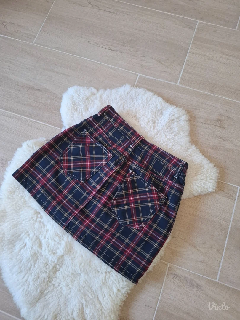 Bershka vintage karirana suknjica