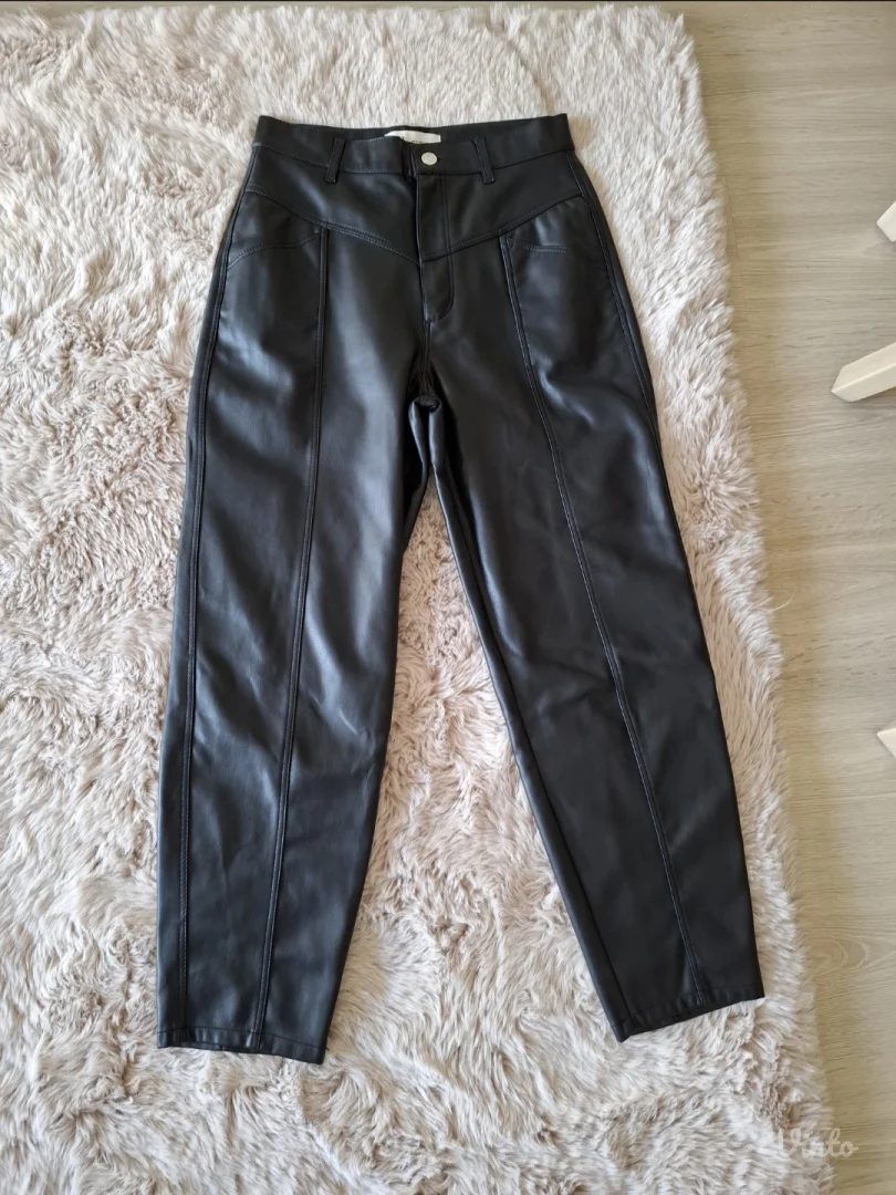 Zara kožne pantalone
