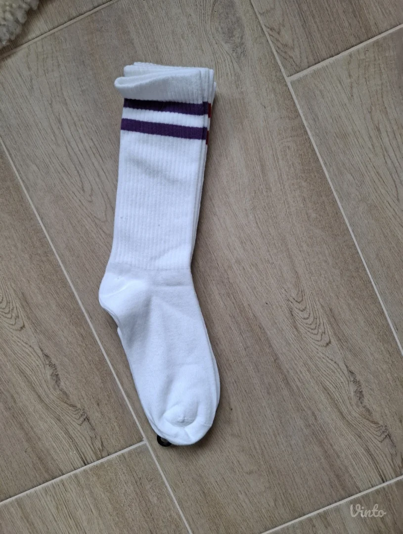 Duge bele čarape, 3 kom