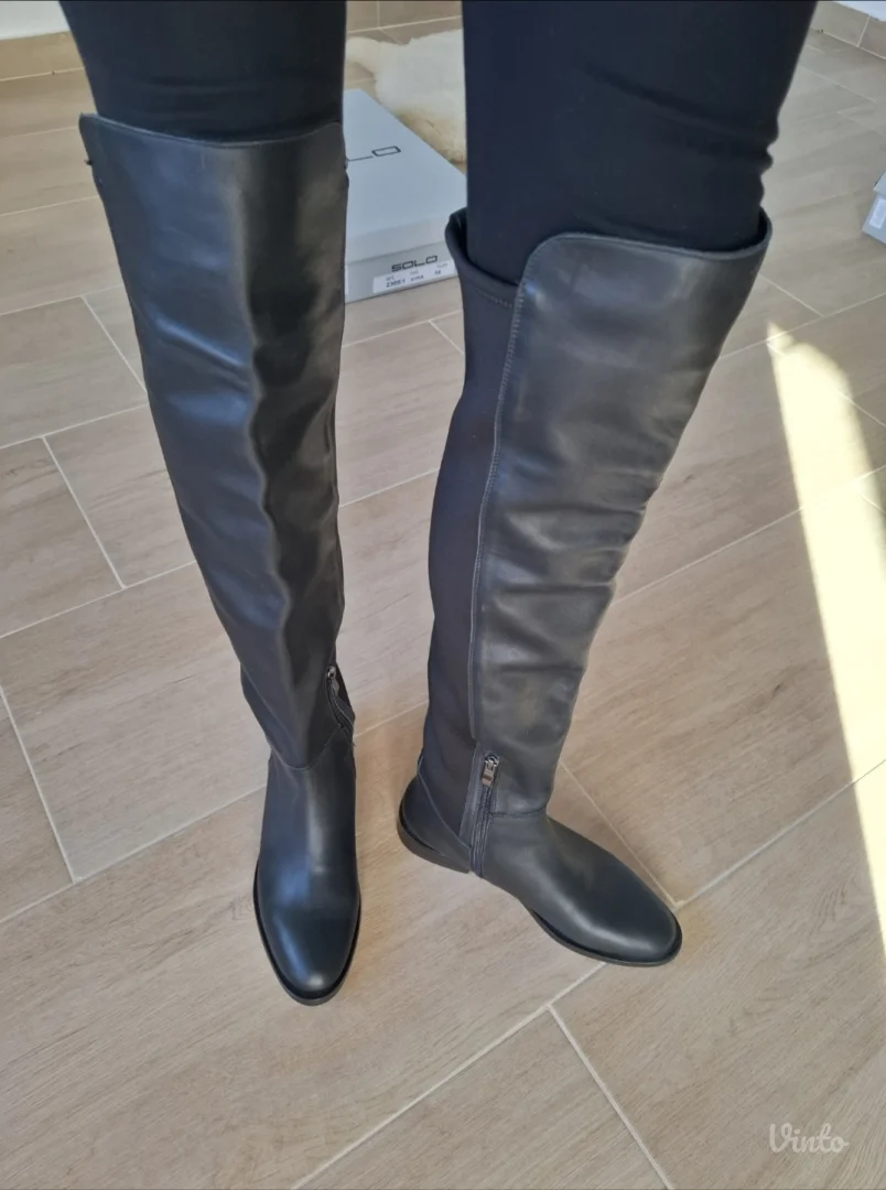 SOLO nove kožne čizme klasik preko kolena