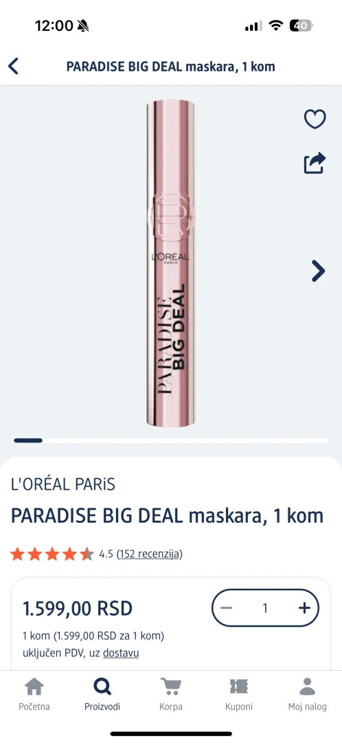 Loreal Paradise maskara