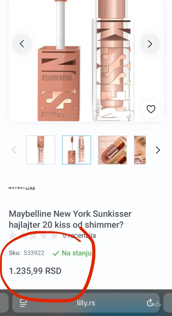 NOVO Maybelline highlighter
