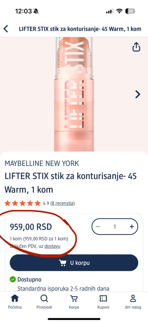 Maybelline Stix za konture