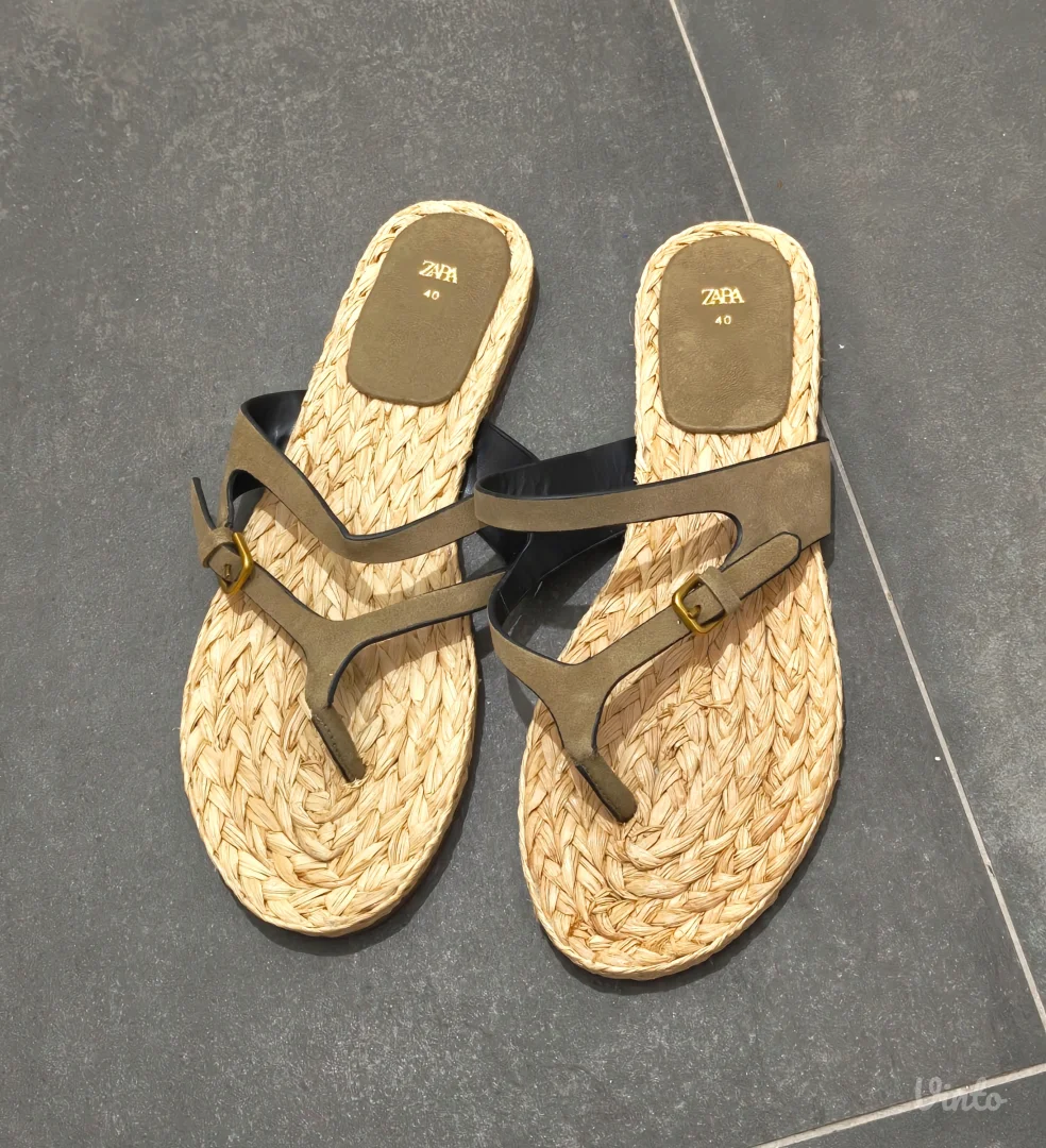 Zara nove ravne pletene papuče, 40