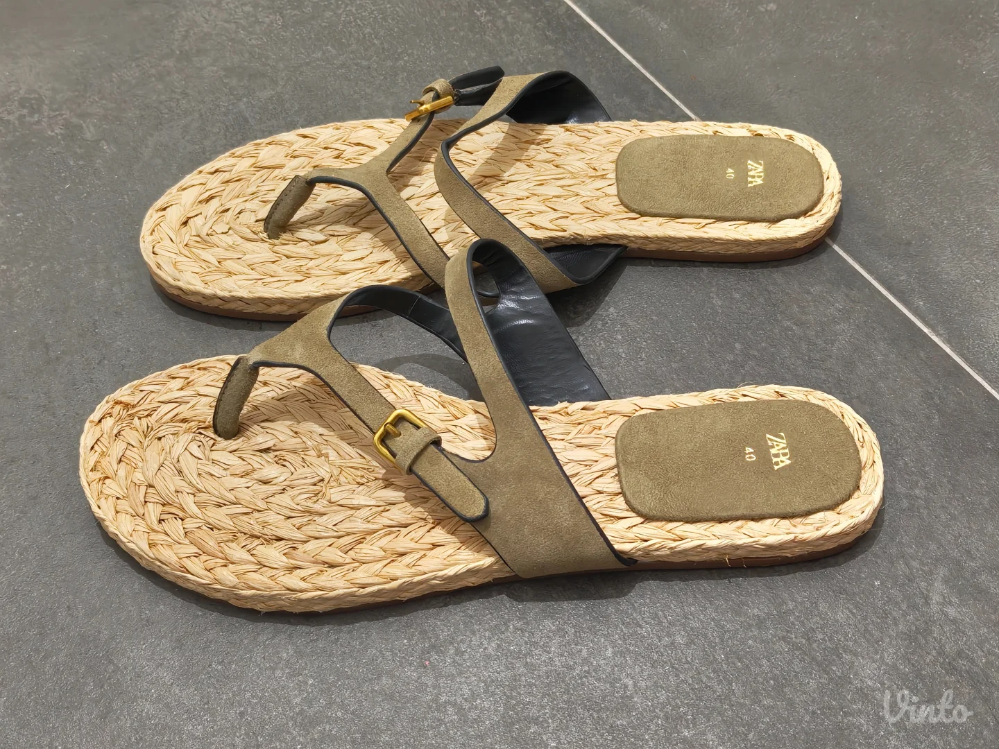Zara nove ravne pletene papuče, 40