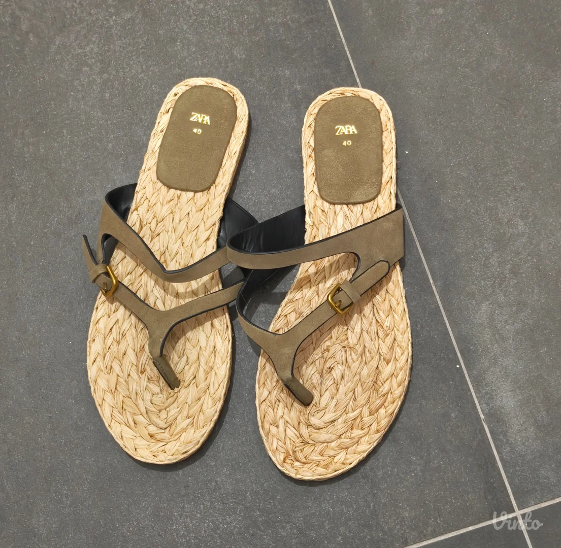Zara nove ravne pletene papuče, 40
