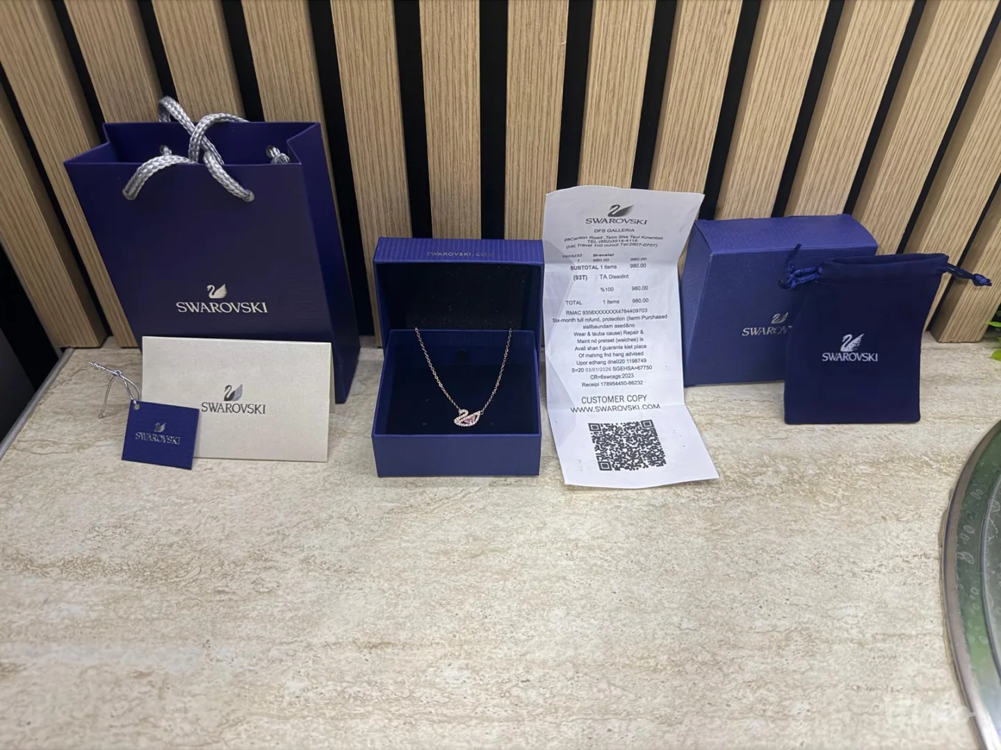 Swarovski lančić – komplet sa kutijom