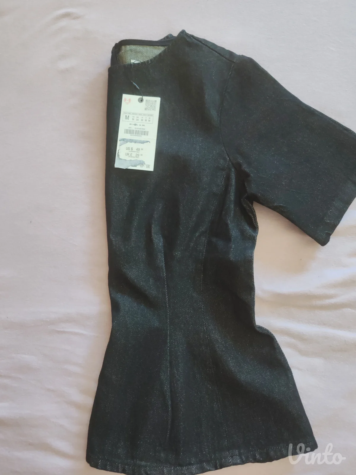 Zara teksas bluza sa pemplumom