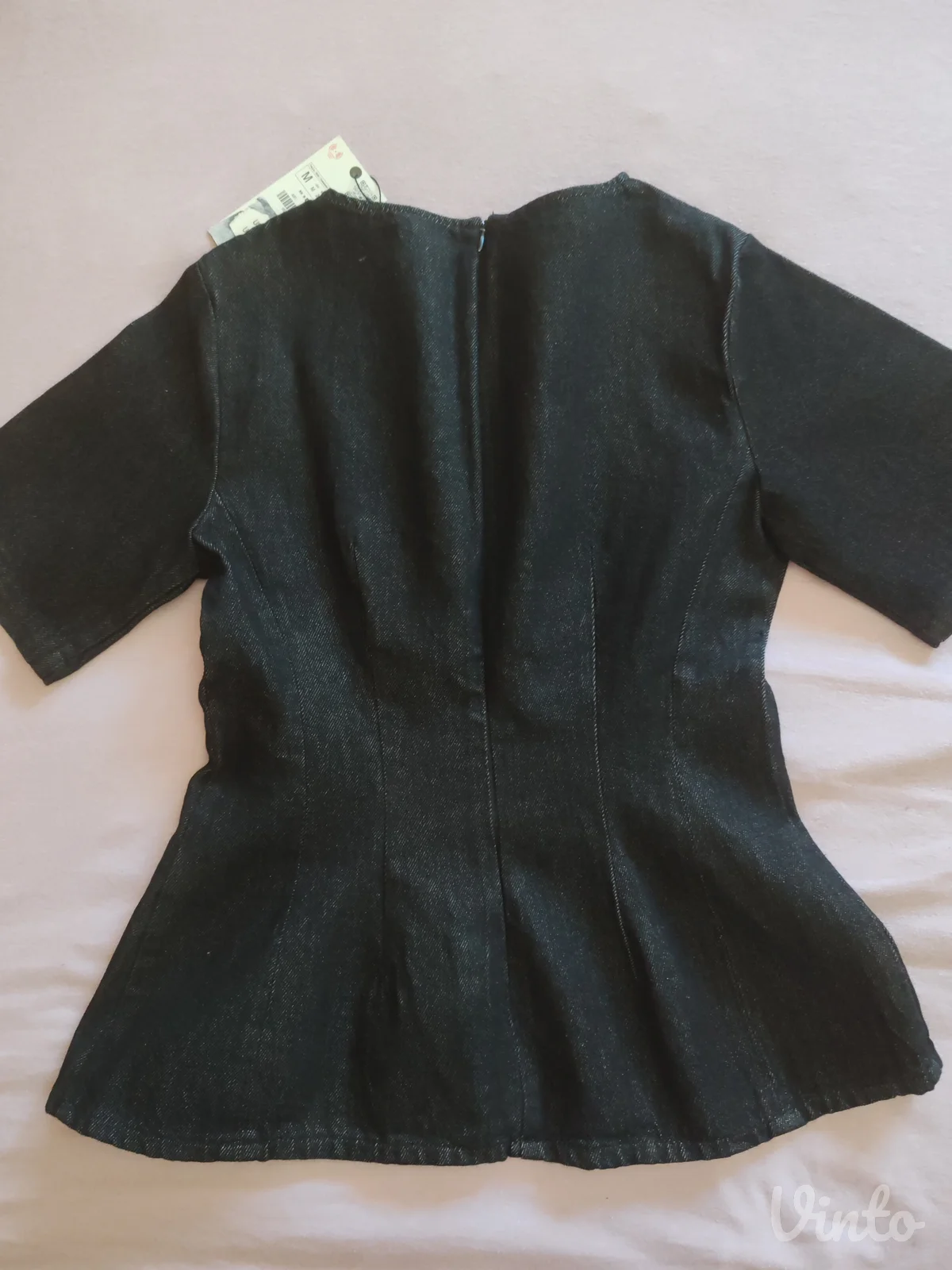 Zara teksas bluza sa pemplumom