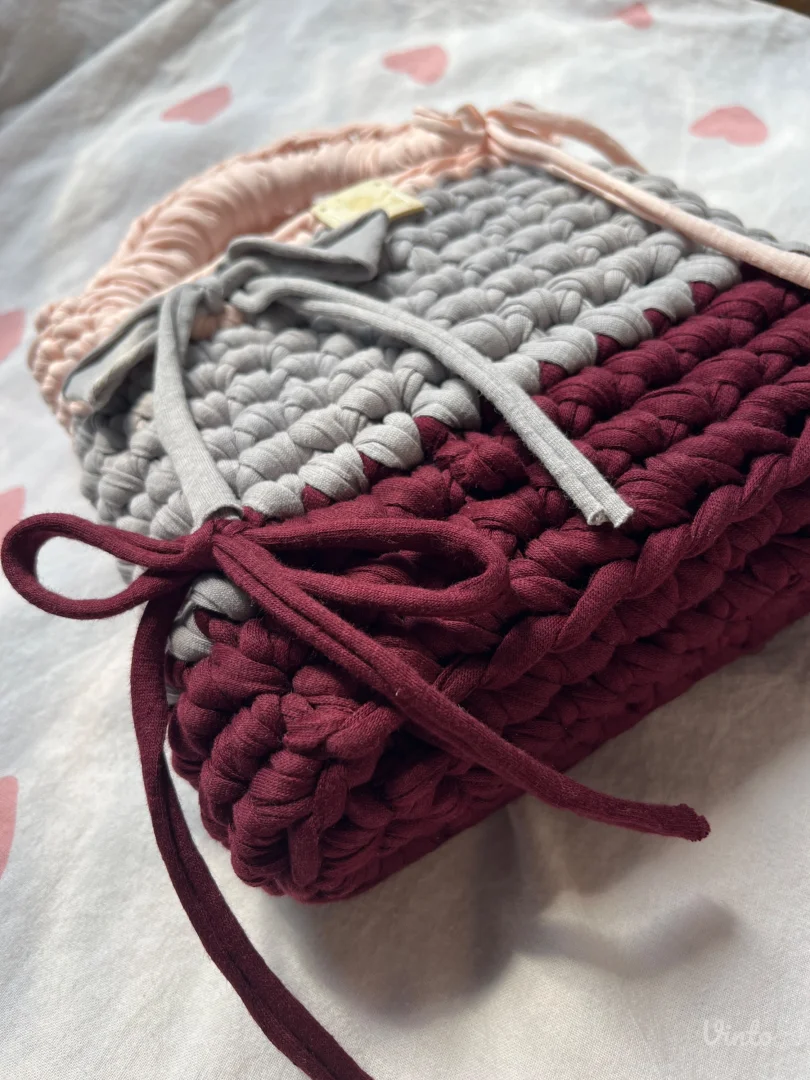 Heklana torbica 🩷🩶❤️