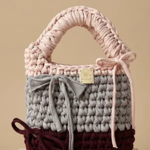 Heklana torbica 🩷🩶❤️