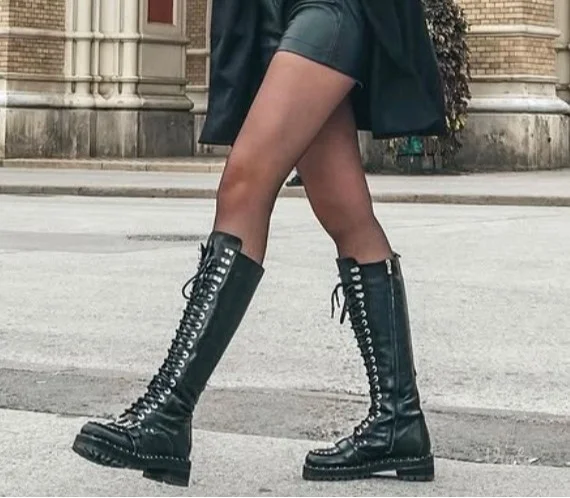 Shoebox Duboke Kožne Čizme