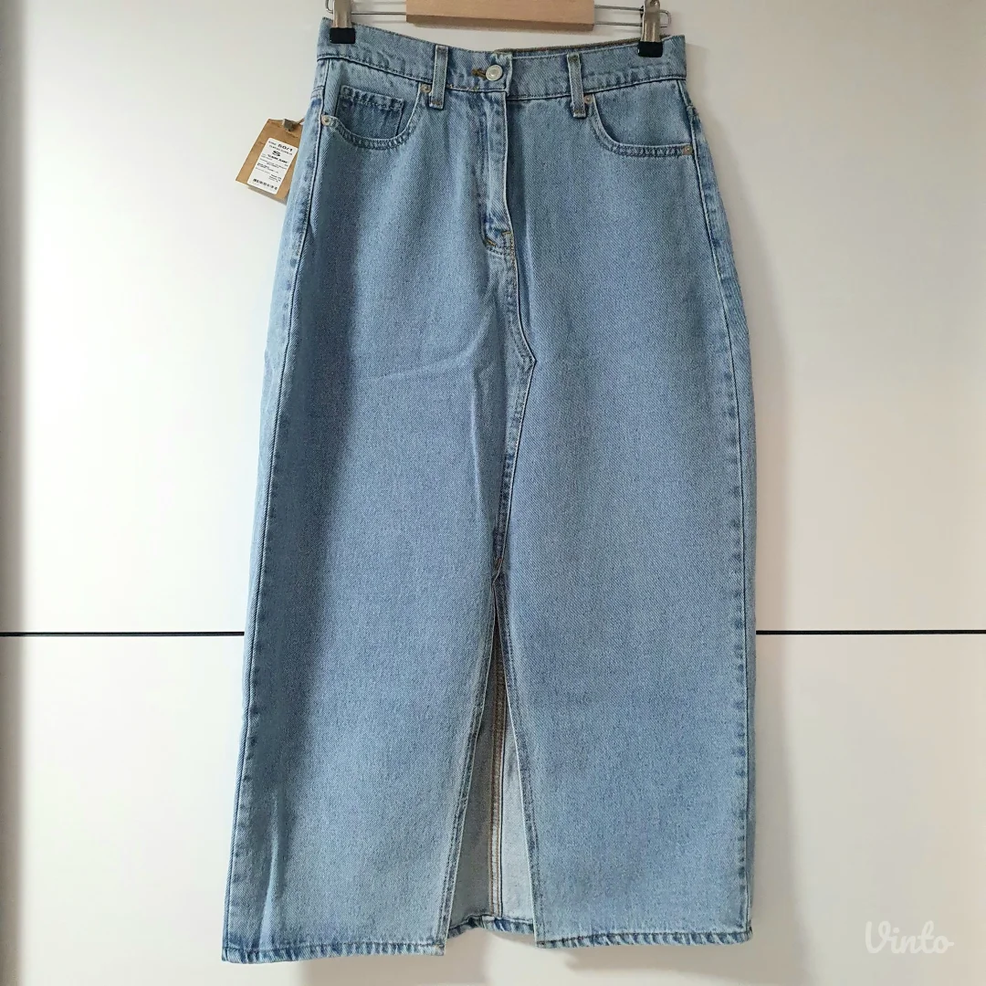 Novo! Midi Teksas Suknja