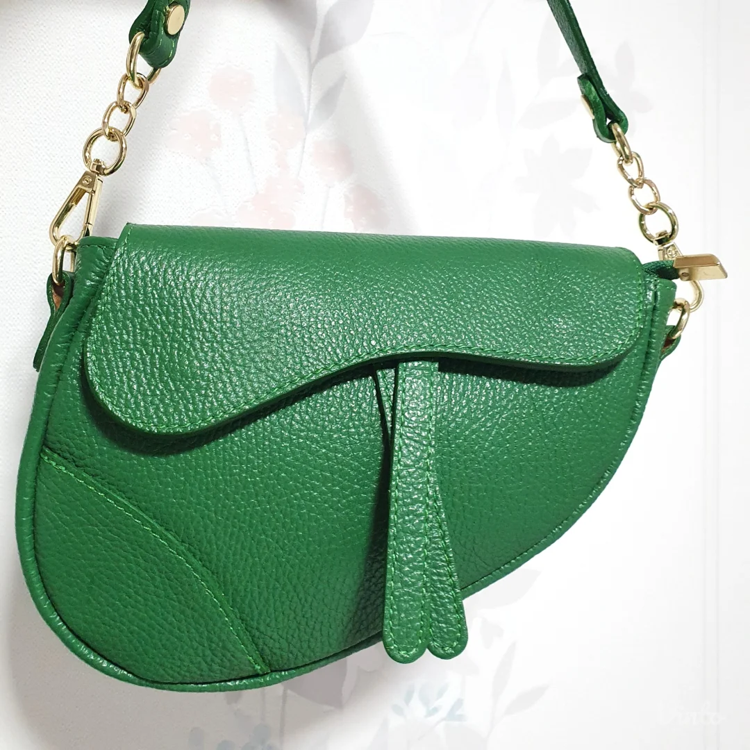 Zelena Kožna Shoulder Torba