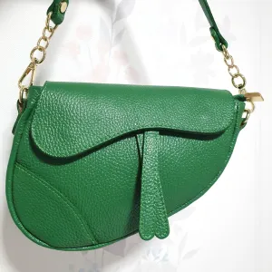 Zelena Kožna Shoulder Torba