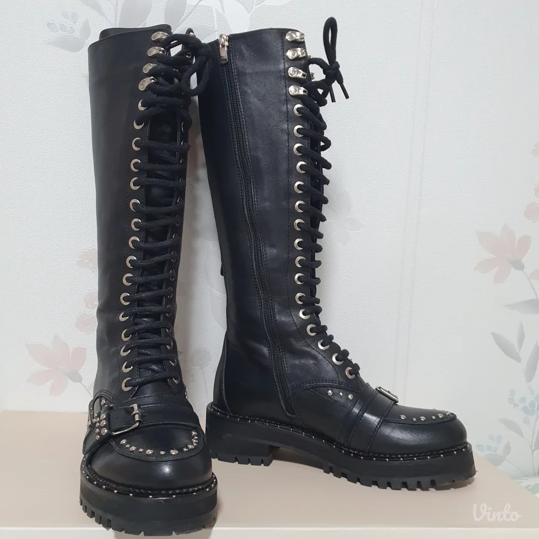 Shoebox Duboke Kožne Čizme