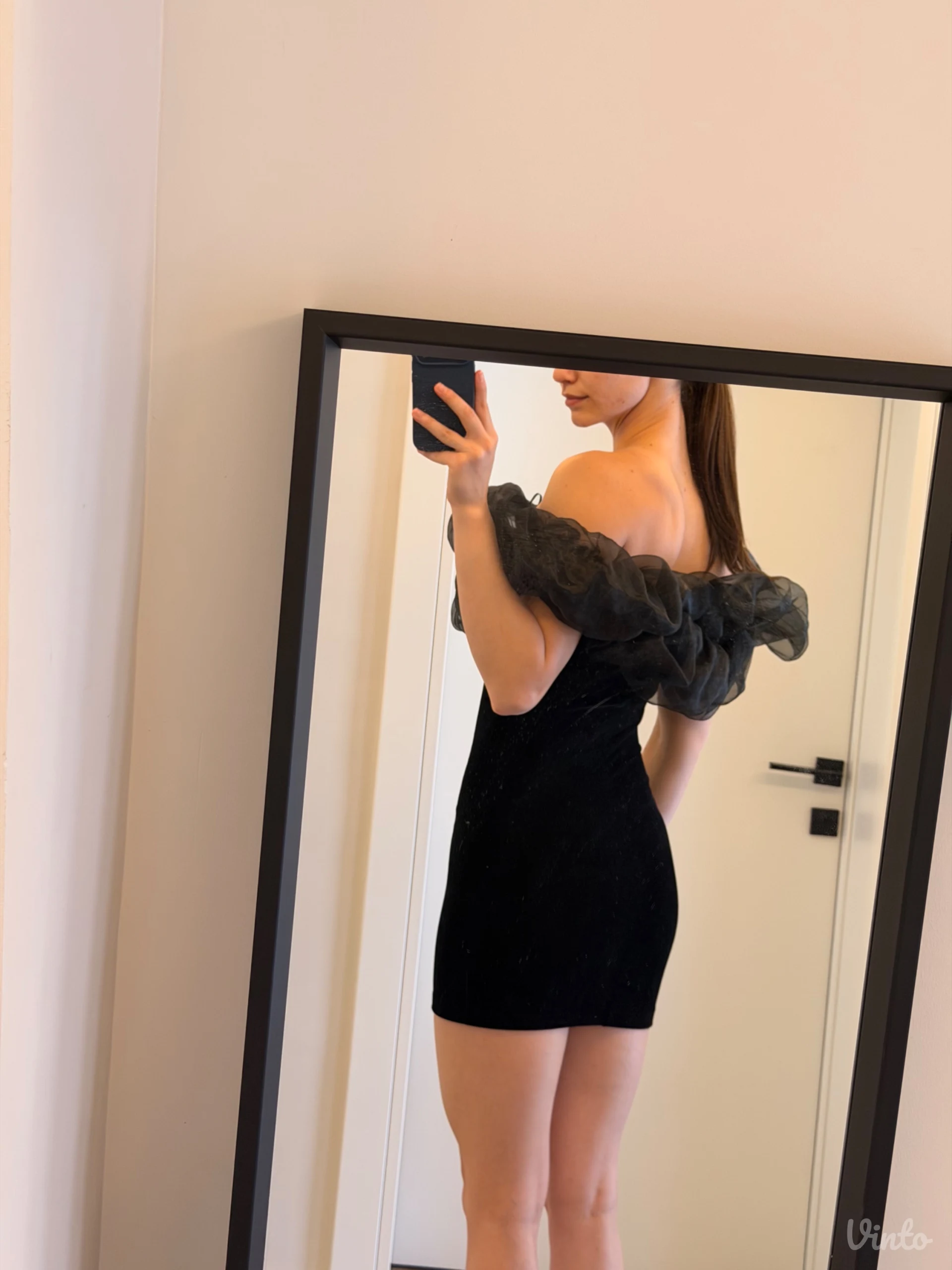 Zara crna svečana mini haljina