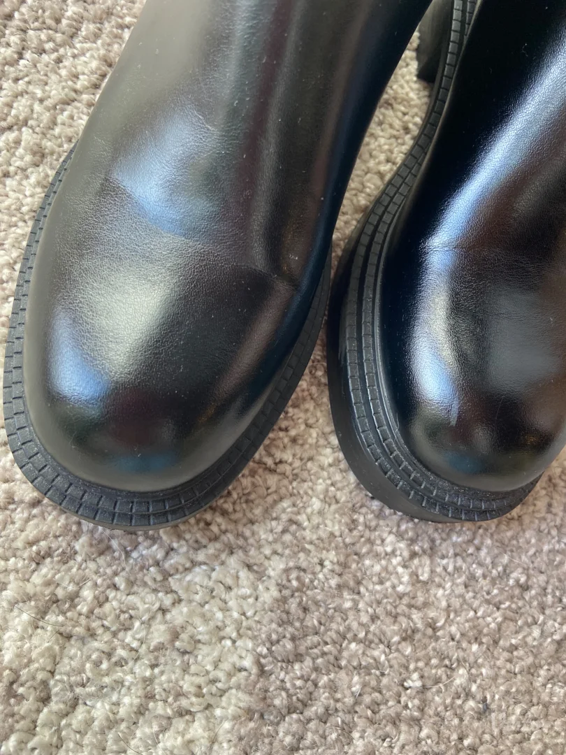 Zara crne duboke cizme 37 24cm.