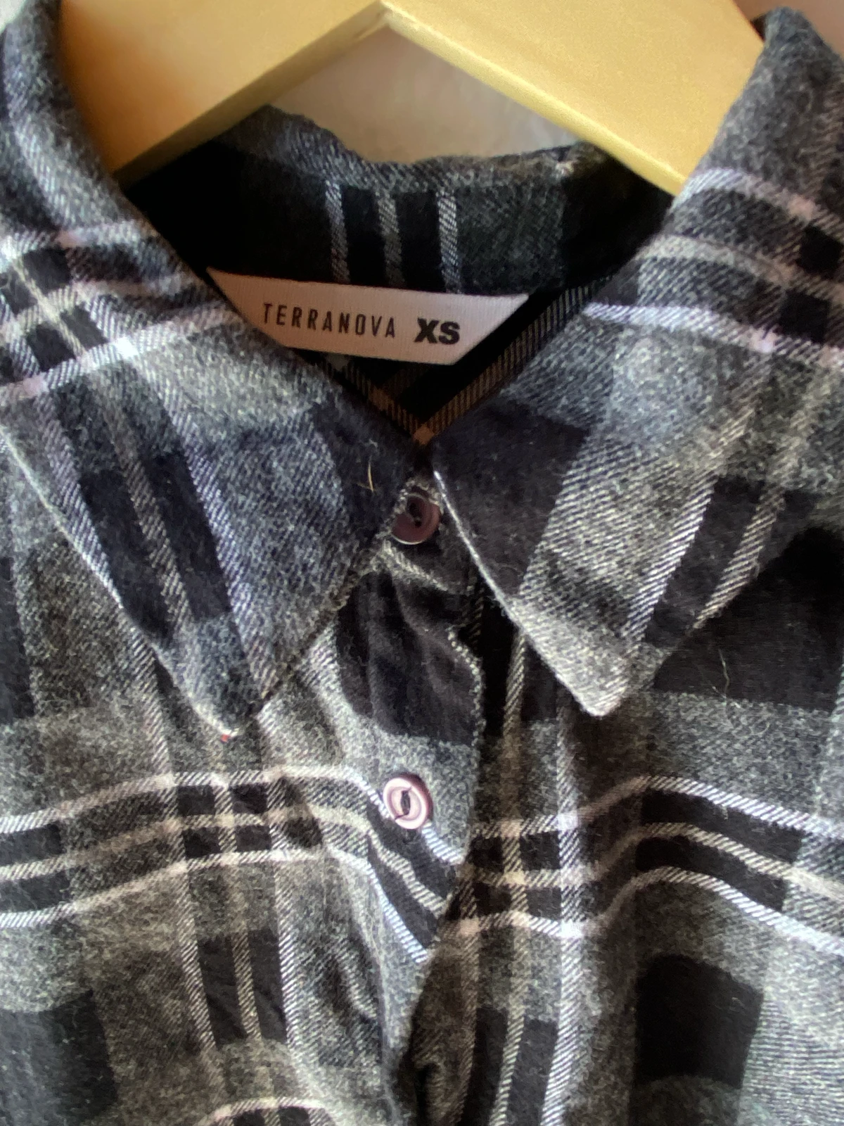 Terranova oversized karirana kosulja XS/S