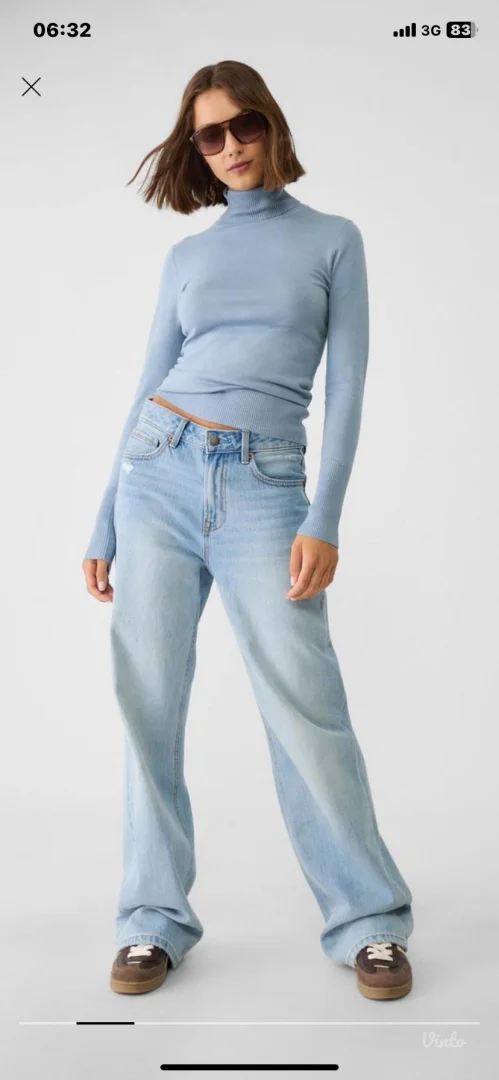 Stradivarius plava rolka S/M