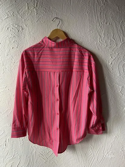 Roze kosulja na pruge S/M NOVO