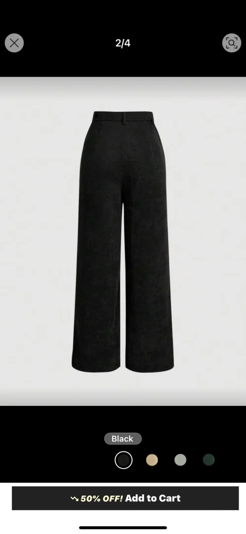 Crne somotske pantalone S/M NOVO