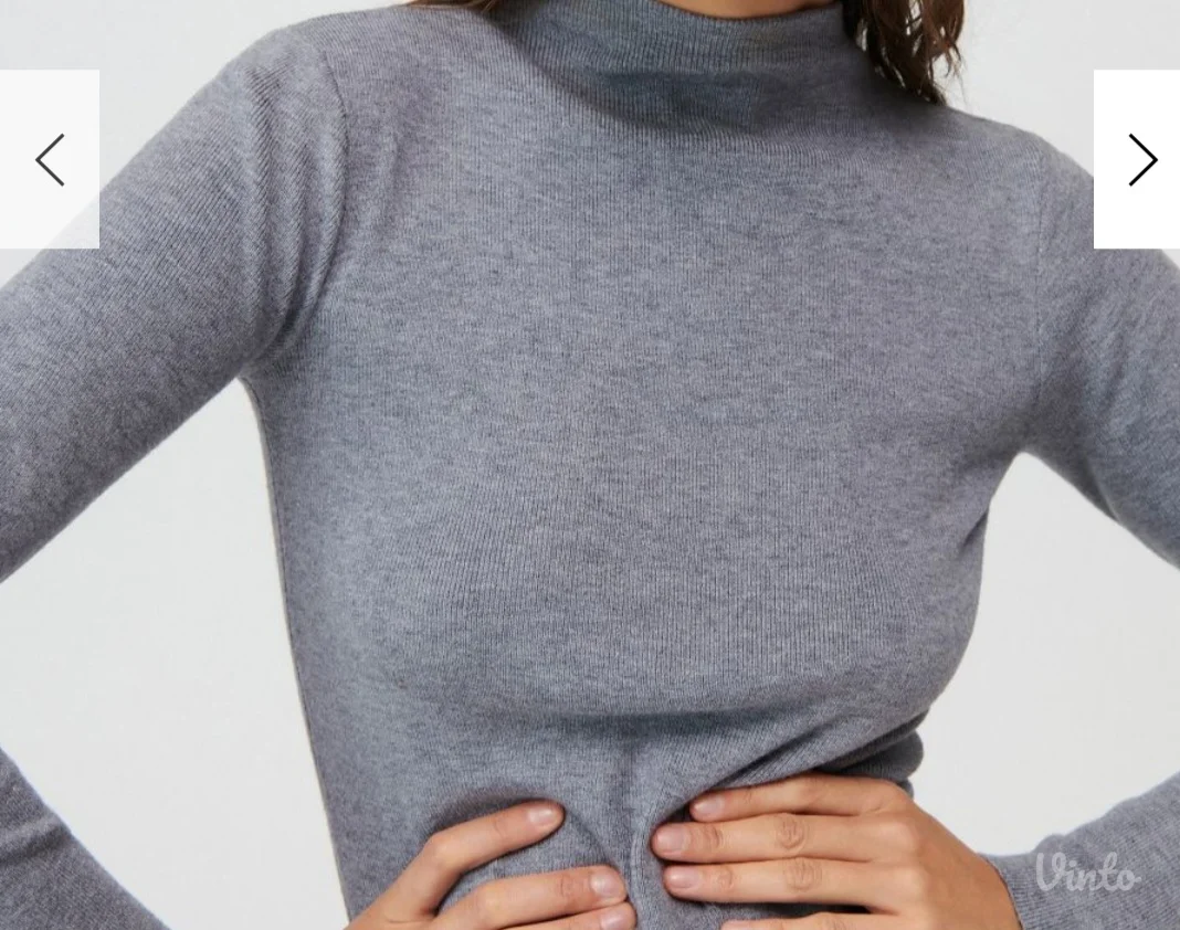 Mohito sivi dzemper sa visokom kragnom S/M