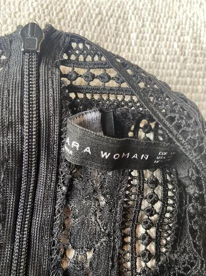 Zara crna bluza sa cipkom XS/S