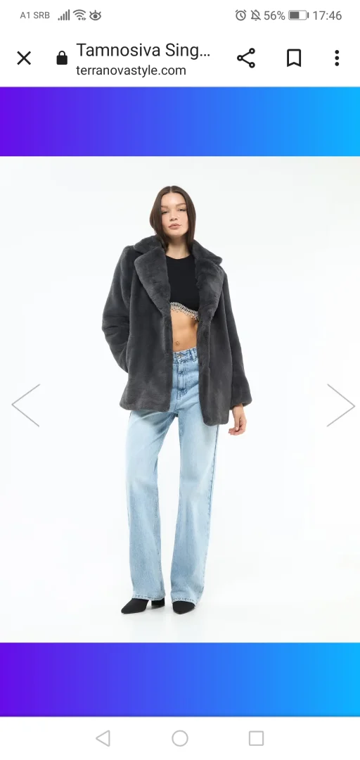 Terranova siva bunda XS/S NOVO