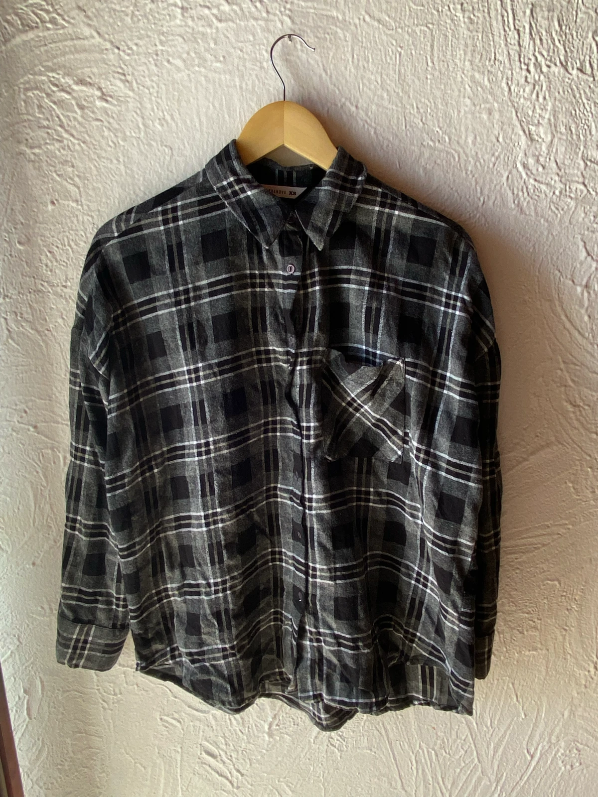 Terranova oversized karirana kosulja XS/S