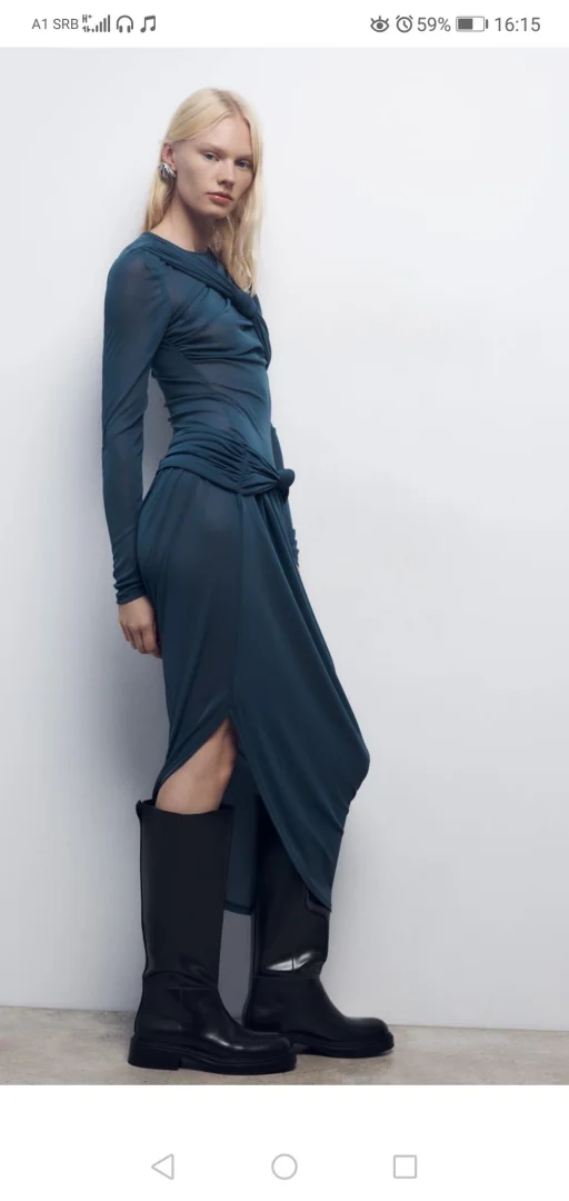 Zara crne duboke cizme 37 24cm.