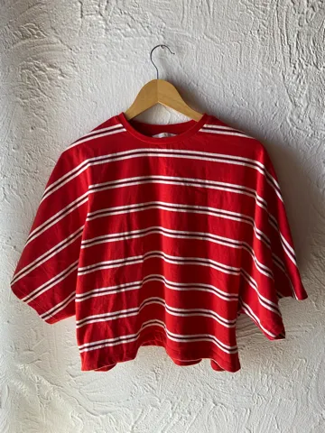 H&M crvena majica na pruge S/M
