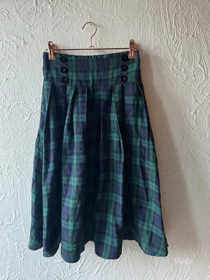 Karirana midi suknja XS/S