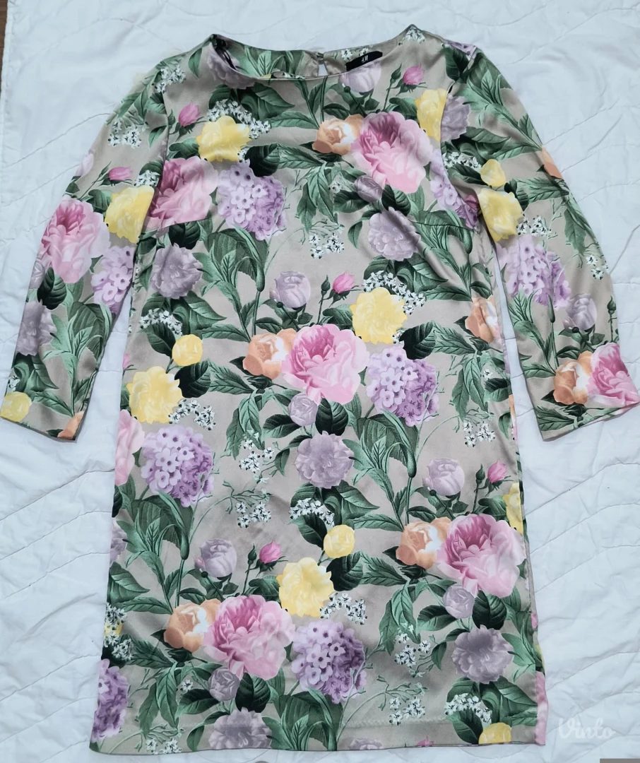 H&M cvetna mini haljina S