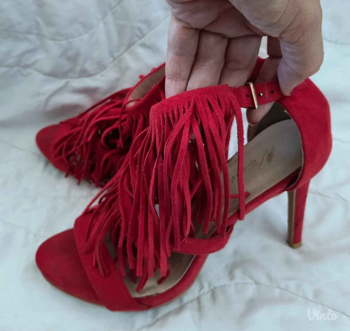 Crvene sandale sa resama 38