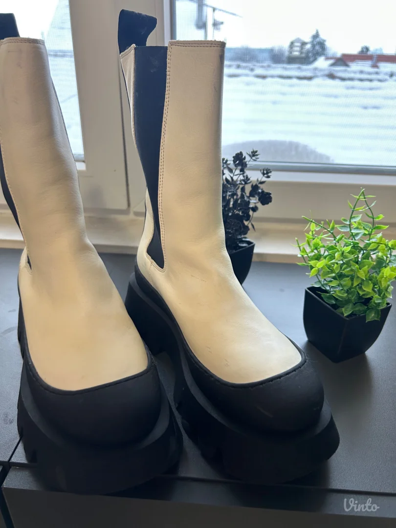 Polovne ženske čizme – Replay, bež/crne