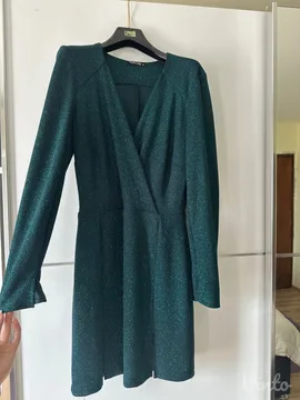 Zelena blondy haljina sa šljokicama
