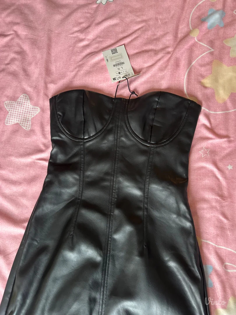 Bershka kozna haljina M/L
