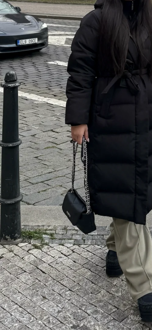 MONA kozna crna torbica