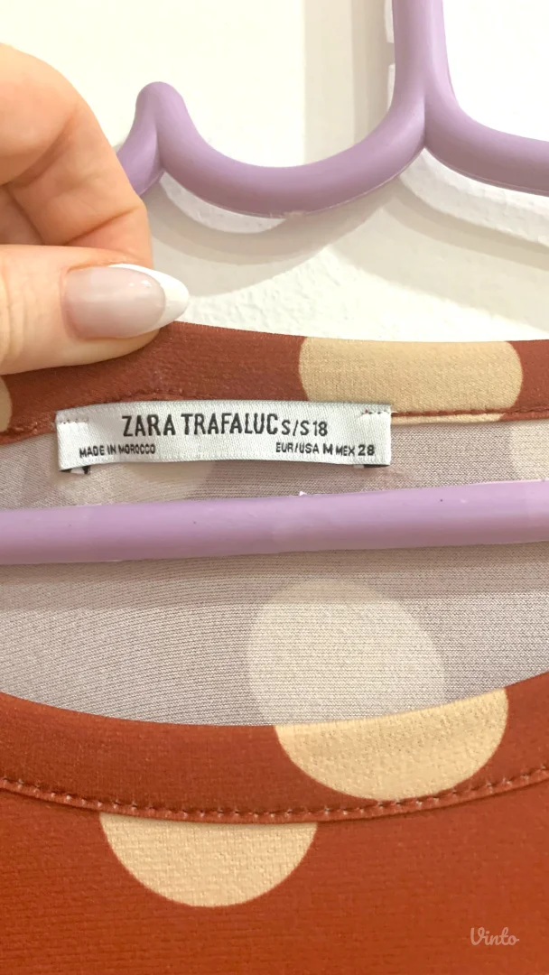 030. Zara dugacka kamel haljina sa tufnama