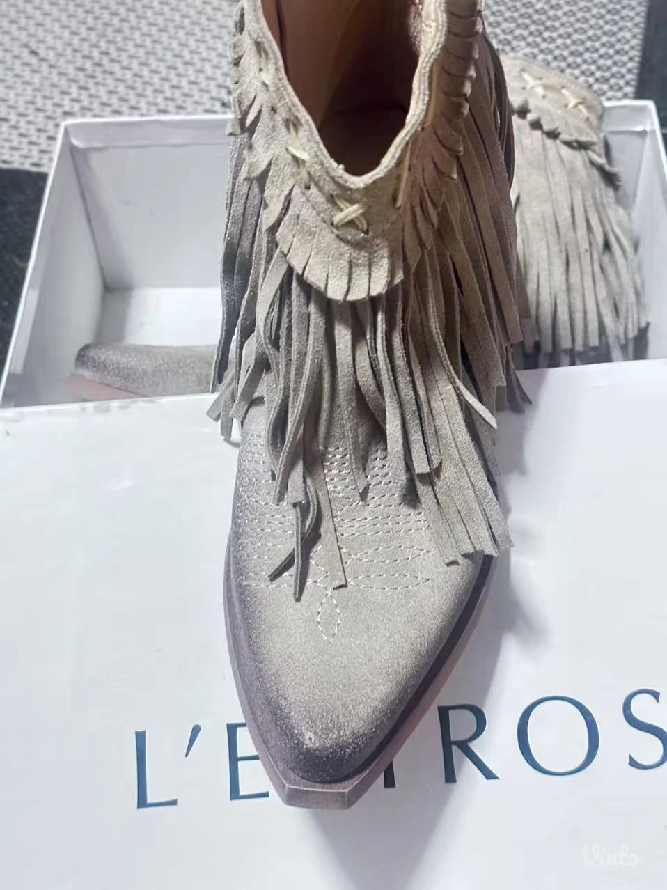 L'estrosa kozne ankleboots sa resama