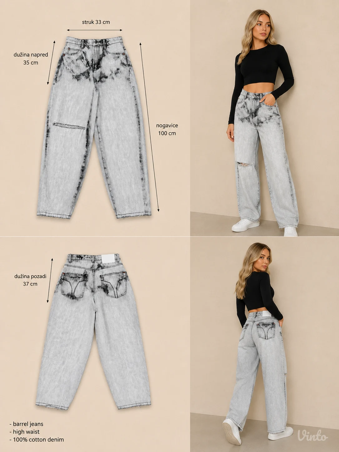 Miss Sixty barrel jeans visok struk