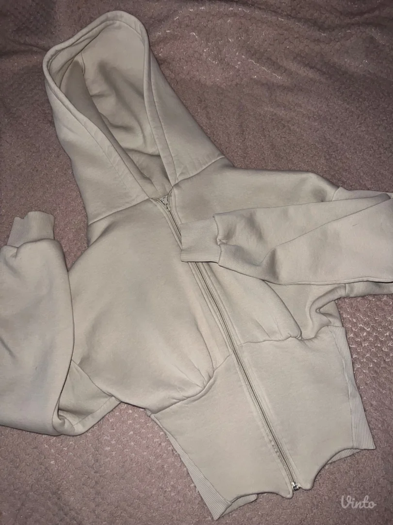 Enigma komplet (trenerke sirokih nogavica i strukiran duks)